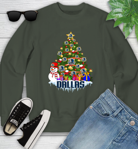 Dallas Mavericks Merry Christmas NBA Basketball Sports Youth Sweatshirt - Image 11