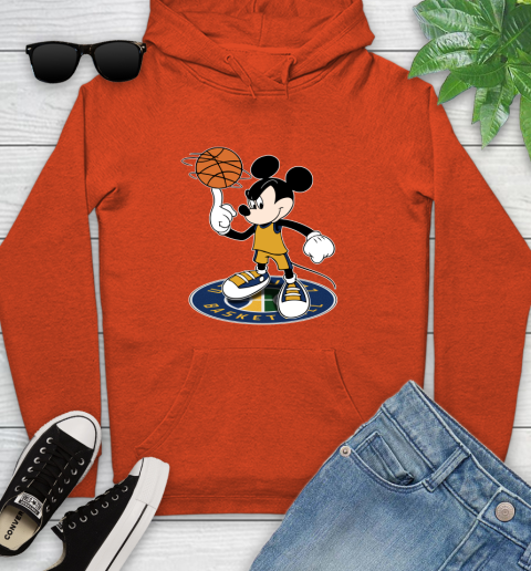 NBA Basketball Utah Jazz Cheerful Mickey Disney Shirt Youth Hoodie 5