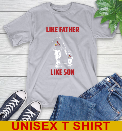 St.Louis Cardinals MLB Baseball Like Father Like Son Sports T-Shirt 5