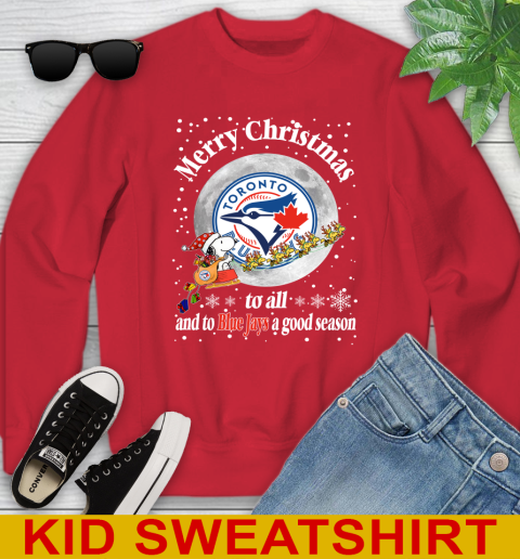 Toronto Blue Jays Merry Christmas To All And To Blue Jays A Good Season MLB Baseball Sports Youth Sweatshirt 7