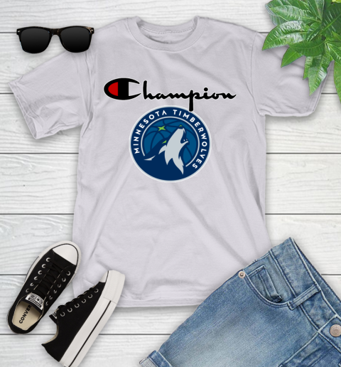 NBA Basketball Minnesota Timberwolves Champion Shirt Youth T-Shirt 2