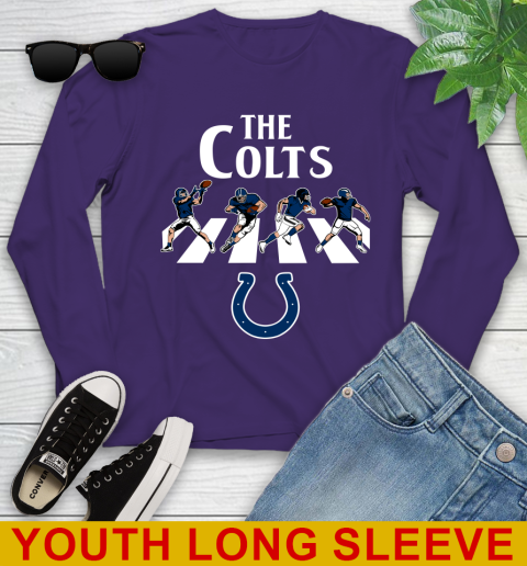 NFL Football Indianapolis Colts The Beatles Rock Band Shirt Youth Long Sleeve 4