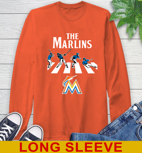 MLB Baseball Miami Marlins The Beatles Rock Band Shirt Long Sleeve T-Shirt 4