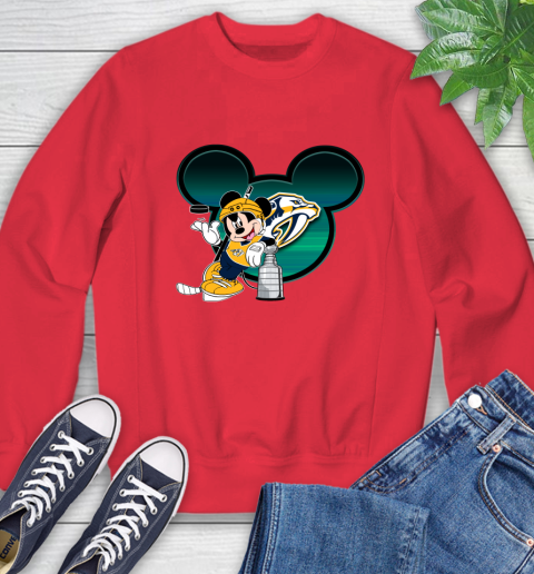 NHL Nashville Predators Stanley Cup Mickey Mouse Disney Hockey T Shirt Sweatshirt 10