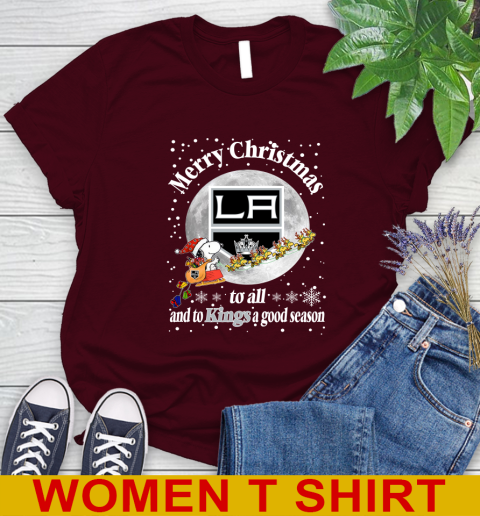 Los Angeles Kings Merry Christmas To All And To Kings A Good Season NHL Hockey Sports Women's T-Shirt 6
