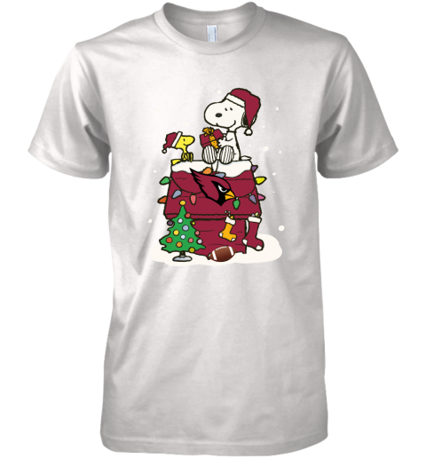 A Happy Christmas With Arizona Cardinals Snoopy Premium Men's T-Shirt