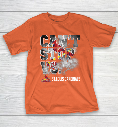 MLB St.Louis Cardinals Baseball Can't Stop Vs Cardinals T-Shirt 4