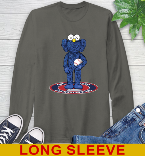 MLB Baseball St.Louis Cardinals Kaws Bff Blue Figure Shirt Long Sleeve T-Shirt 8