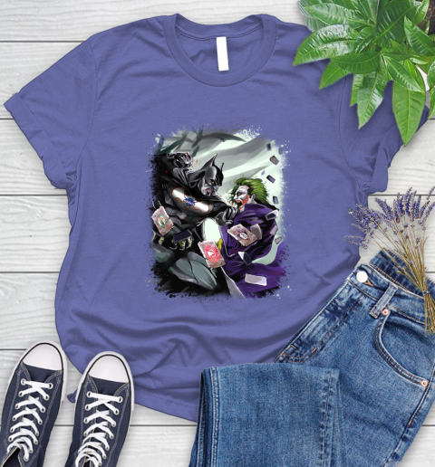 Charlotte Hornets MLB Basketball Batman Fighting Joker DC Comics Women's T-Shirt 11