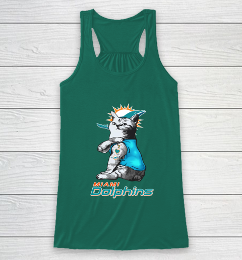 NFL Football My Cat Loves Miami Dolphins Racerback Tank 5