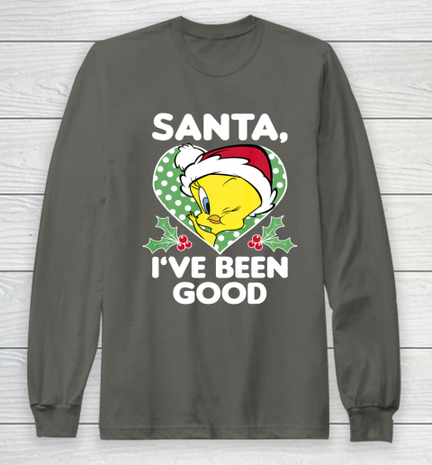 Looney Tunes Christmas Tweety Bird Santa I ve Been Good Long Sleeve T-Shirt 5