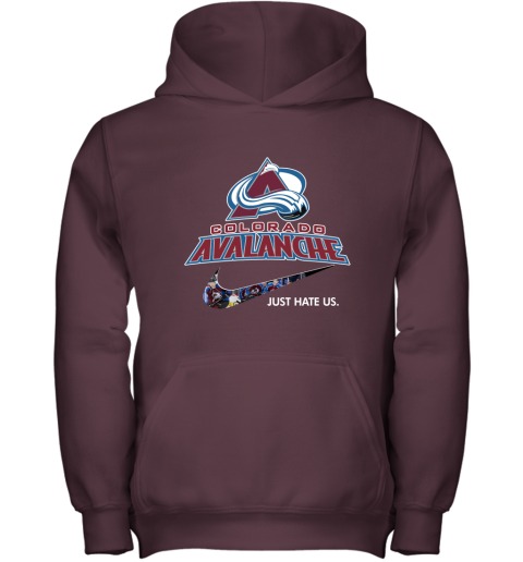 NHL Team Colorado Avalanche x Nike Just Hate Us Hockey Youth Hoodie