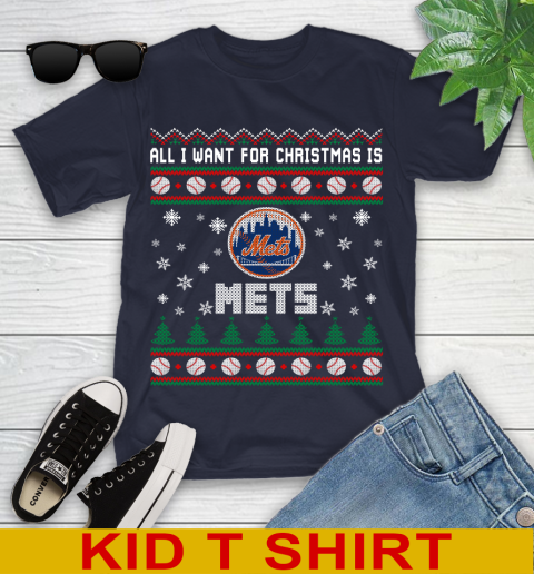 MLB All I Want For Christmas Is New York Mets Baseball Sports 98