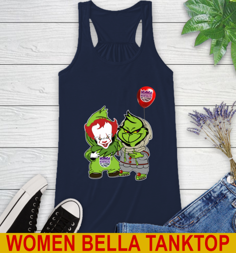 Sacramento Kings Baby Pennywise Grinch Christmas NBA Basketball Racerback Tank 11