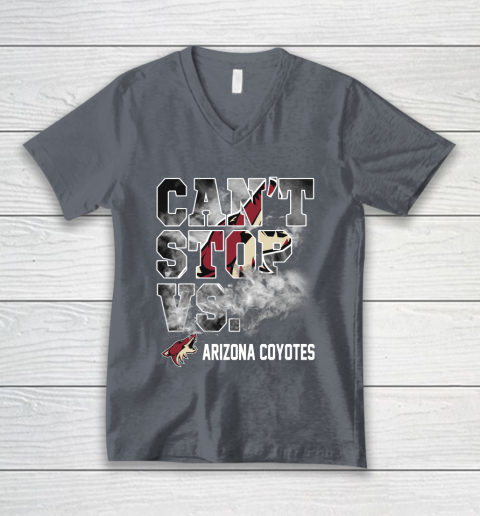NHL Arizona Coyotes Hockey Can't Stop Vs V-Neck T-Shirt 4