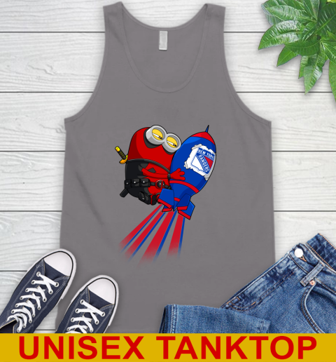 NHL Hockey New York Rangers Deadpool Minion Marvel Shirt Tank Top 6