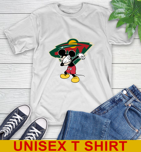 Minnesota Wild NHL Hockey Dabbing Mickey Disney Sports T-Shirt