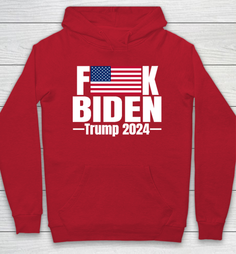Fuck Biden American Flag Trump 2024 Hoodie 7