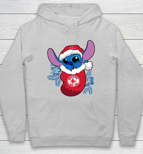 Boston Red Sox Christmas Stitch In The Sock Funny Disney MLB Hoodie 6