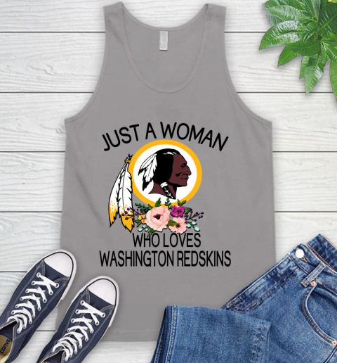 NFL Just A Woman Who Loves Washington Redskins Football Sports Tank Top 2