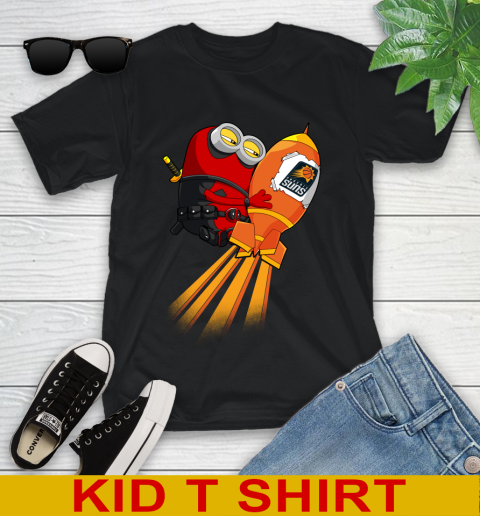 NBA Basketball Phoenix Suns Deadpool Minion Marvel Shirt Youth T-Shirt