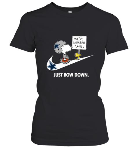 Dallas Cowboys Are Number One – Just Bow Down Snoopy Women's T-Shirt