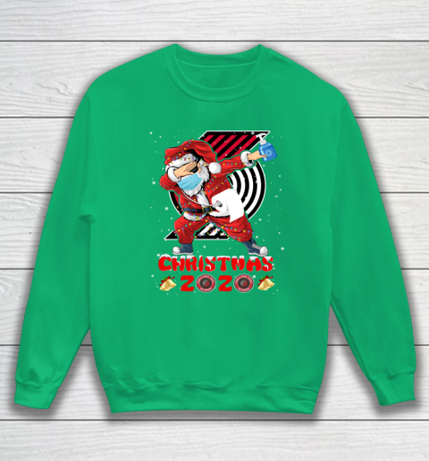 Portland Trail Blazers Funny Santa Claus Dabbing Christmas 2020 NBA Sweatshirt 5