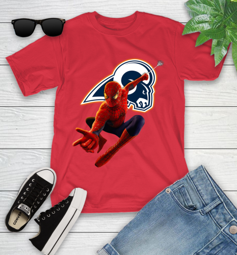 NFL Spider Man Avengers Endgame Football Los Angeles Rams Youth T-Shirt 10