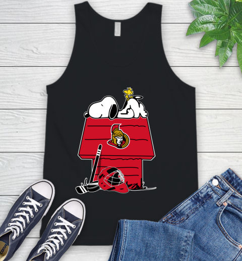 Ottawa Senators NHL Hockey Snoopy Woodstock The Peanuts Movie Tank Top 2