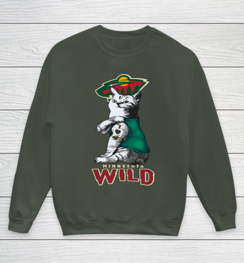 NHL My Cat Loves Minnesota Wild Hockey Youth Sweatshirt 8