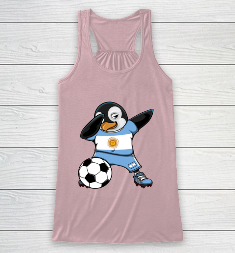 Dabbing Penguin Argentina Soccer Fans Jersey Football Lovers Racerback Tank 5