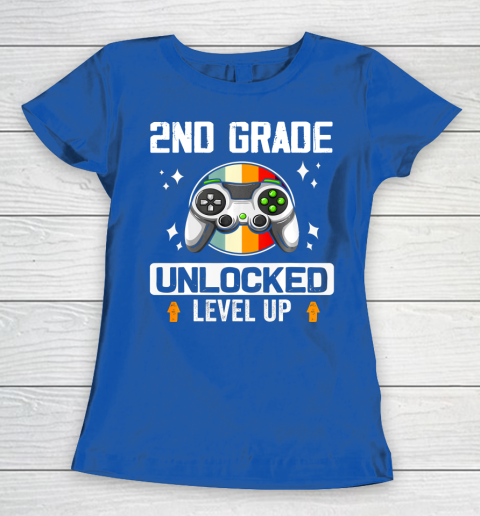 Next Level t shirts 2nd Grade Unlocked Level Up Back To School Second Grade Gamer Women's T-Shirt 8