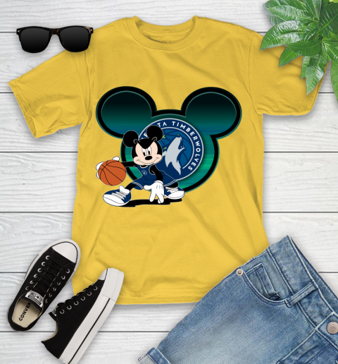 NBA Minnesota Timberwolves Mickey Mouse Disney Basketball Youth T-Shirt 8