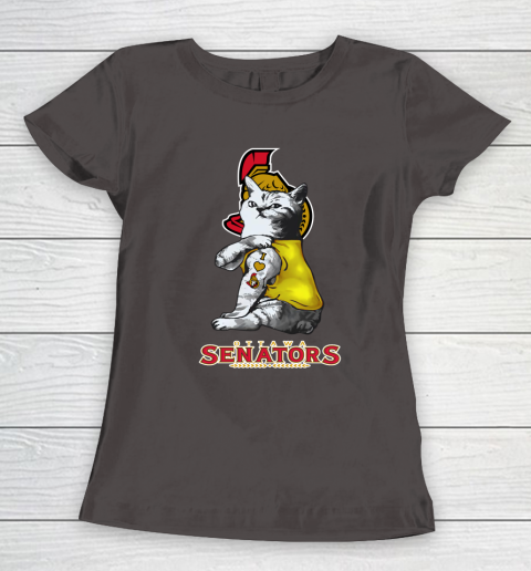 NHL My Cat Loves Ottawa Senators Hockey Women's T-Shirt 7