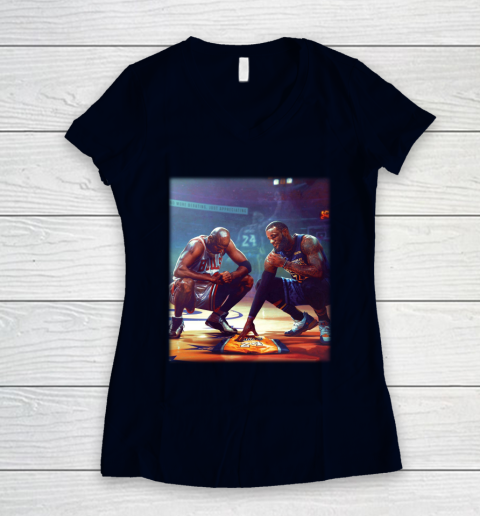 Michael Jordan Lebron James Kobe Bryant Women's V-Neck T-Shirt 2