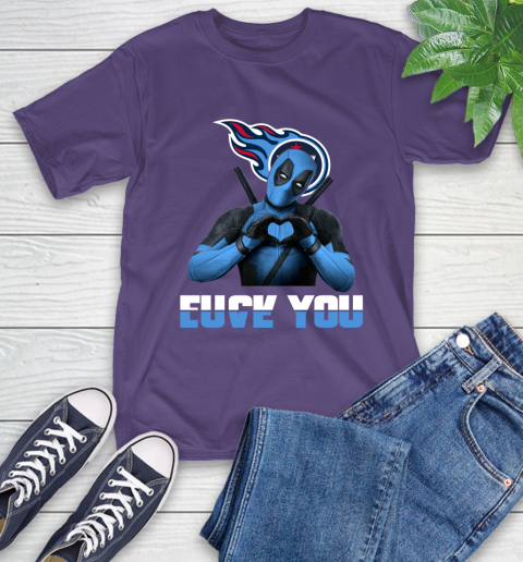 NHL Tennessee Titans Deadpool Love You Fuck You Football Sports T-Shirt 5