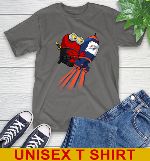 NBA Basketball Oklahoma City Thunder Deadpool Minion Marvel Shirt T-Shirt 10
