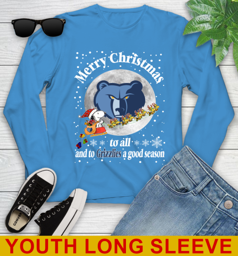 Memphis Grizzlies Merry Christmas To All And To Grizzlies A Good Season NBA Basketball Sports Youth Long Sleeve 8
