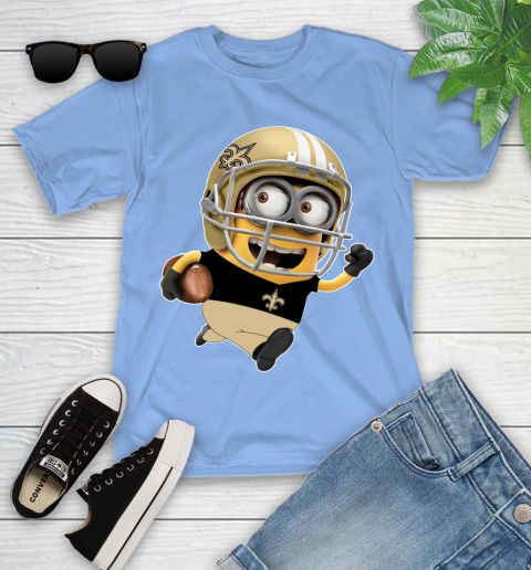 NFL New Orleans Saints Minions Disney Football Sports Youth T-Shirt 11
