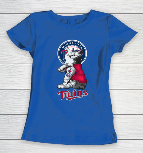 MLB Baseball My Cat Loves Minnesota Twins Women's T-Shirt 8