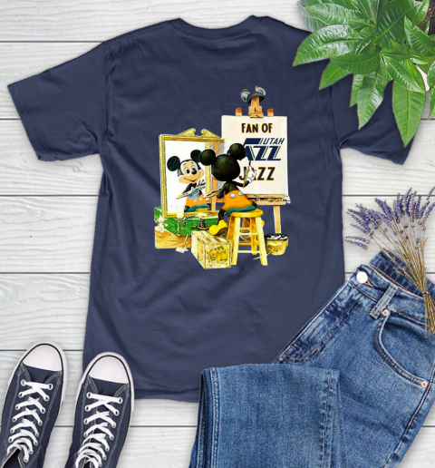 NBA Basketball Utah Jazz Mickey Drawing Shirt 93