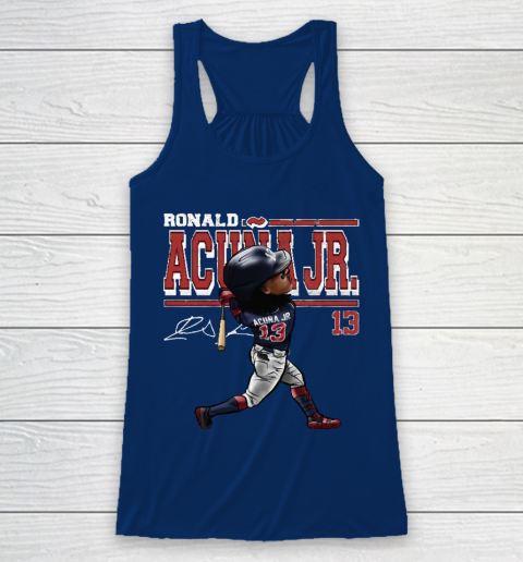 Ronald Acuna Jr Cartoon Racerback Tank 6