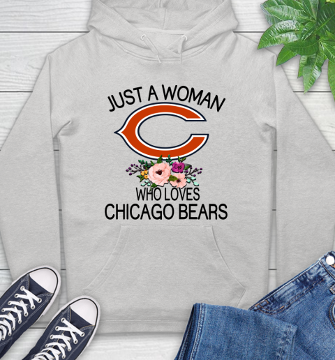 NFL Just A Woman Who Loves Chicago Bears Football Sports Hoodie