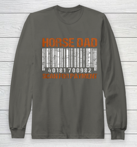 Horse Dad Scan For Payment Long Sleeve T-Shirt - Image 6