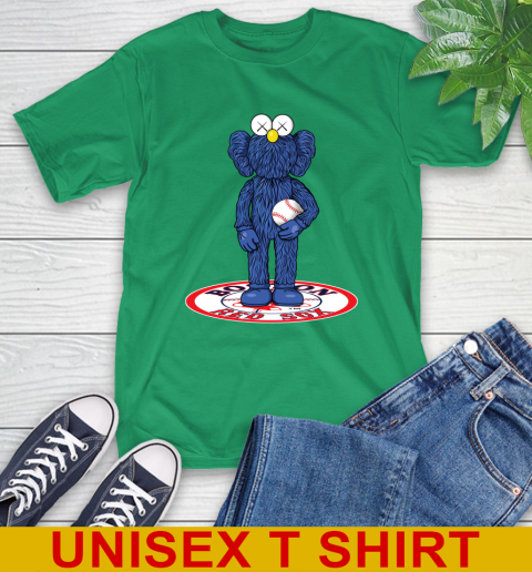 MLB Baseball Boston Red Sox Kaws Bff Blue Figure Shirt T-Shirt 7
