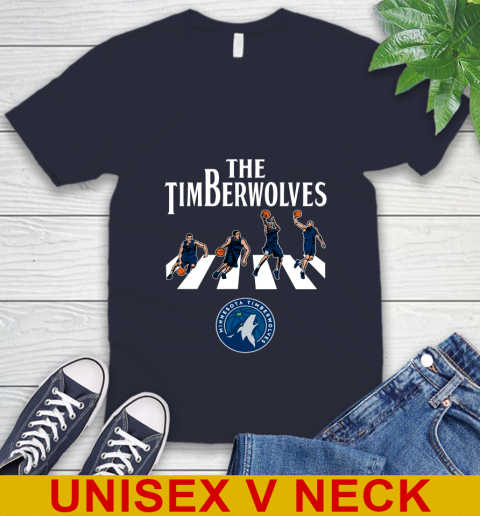 NBA Basketball Minnesota Timberwolves The Beatles Rock Band Shirt V-Neck T-Shirt 2