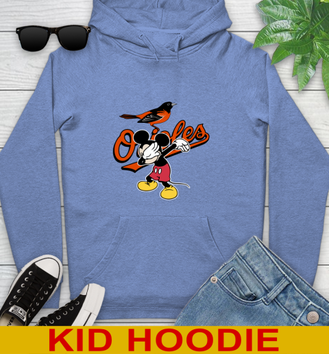Baltimore Orioles MLB Baseball Dabbing Mickey Disney Sports Youth Hoodie 12
