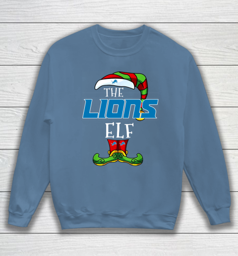 Detroit Lions Christmas ELF Funny NFL Sweatshirt 6