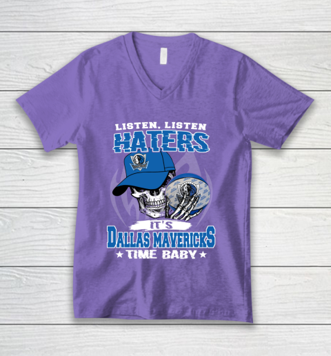 Listen Haters It is MAVERICKS Time Baby NBA V-Neck T-Shirt 9 Listen Haters It is MAVERICKS Time Baby NBA V-Neck T-Shirt - Image 9