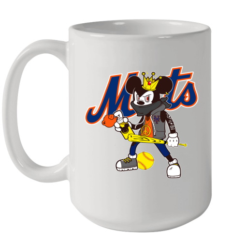 New York Mets MLB Baseball Mickey Peace Sign Sports Ceramic Mug 15oz